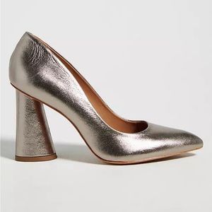Maeve for Anthropologie silver pumps